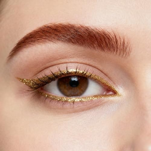 Cotemara Liquid Glitter Eyeliner Shimmer Water Proof Eye Glitter Makeup Colorful Eye Liner Liquid Eyeliner Gold