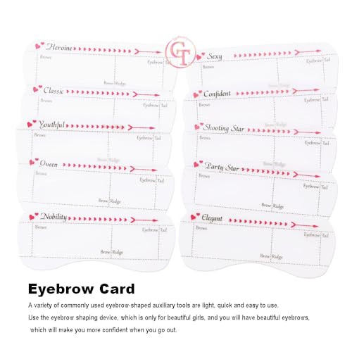 Tgobeauty 10Pcs Set Eyebrow Stamp Stencil Kit Eyebrow Stencils Reusable Silicone Eyebrow Shape Makeup Aid Balance Template Makeup