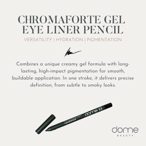 Dome Beauty Black Gel Eye Liner Pencil Black Eyeliner Gel For Precise Application Long Lasting Smudge Proof Clean Beauty Smooth Formula