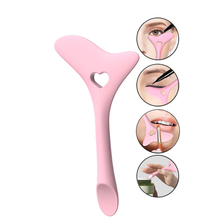 Eyeliner Stencils Wing Tips Silicone Eyeliner Aid Lipstick Wearing Aid Face Cream Mask Applicator Easy Makeup Tool Reusable