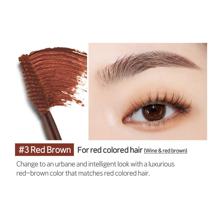 Etude Color My Brows Brow Mascara Red Brown Eyebrow Tint 0.152 Fl Oz