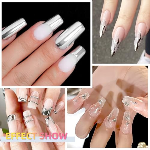 U Shinein 8Ml Metallic Painting Nail Polish Gel Ultra Mirror Silver