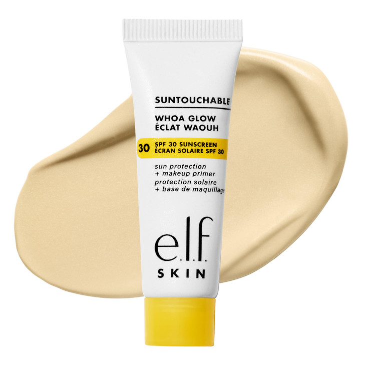 E.L.F. Skin Suntouchable Whoa Glow Spf 30 Mini Sunscreen And Makeup Primer For A Glowy Finish Made With Hyaluronic Acid Vegan And Cruelty