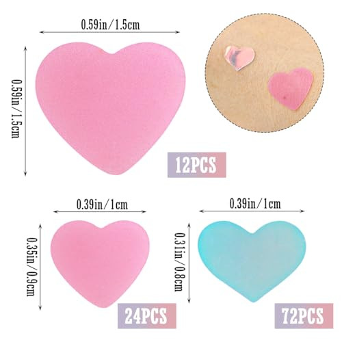 Upiqng Pimple Patches Hydrocolloid Heart Shaped 5 Packs 108 Dots Waterproof Facial Pimple Stickers Blemish Cover Acne Stickers Zit Patchs