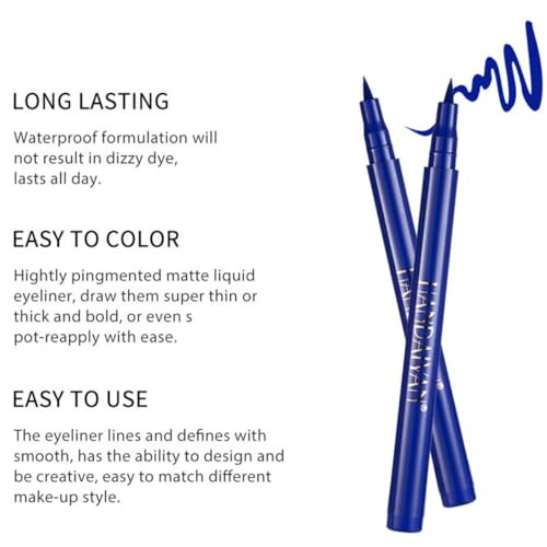 Onarisae Liquid Eyeliner Waterproof Eyeliner Pigmented Smudge Proof Eye Liner Liquid Liner Dark Blue