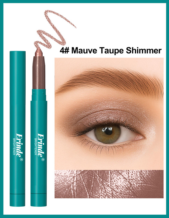 Erinde Eyeshadow Stick Eye Brightener Stick Shimmer Creamy Eye Shadow Makeup Waterproof Long Lasting Glitter Highlighter Eye Liner Pencil 04