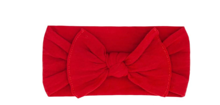 1Pc Red Velvet Elastic Stretchy Soft Bow Headbands Classic Knot Solid Color Wide Turban Knotted Big Bow Hairbands Headwraps Hair Accessories