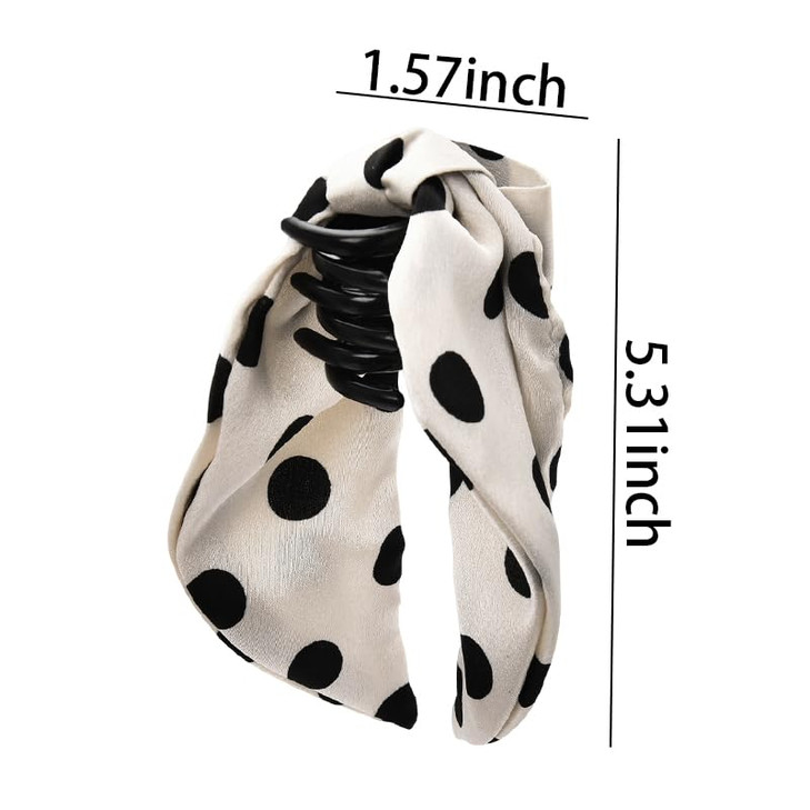 Ponytail Hair Clip Claw Clips For Thick Thin Hair Ribbon Bows Polka Dot Hair Clip French Ponytail Accessories For Women Girls