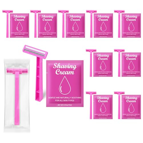 0.53Ozwomens Shaving Cream Bulk Travel And Women S Disposable Razors 10Set