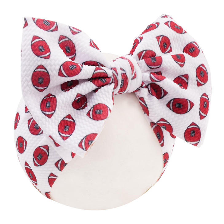 Ulodjfn Football Bow Baby Girl Headbands Wide Newborn Football Headband Bows Infant Headbands Baby Football Outfit Sports Hair Accessories