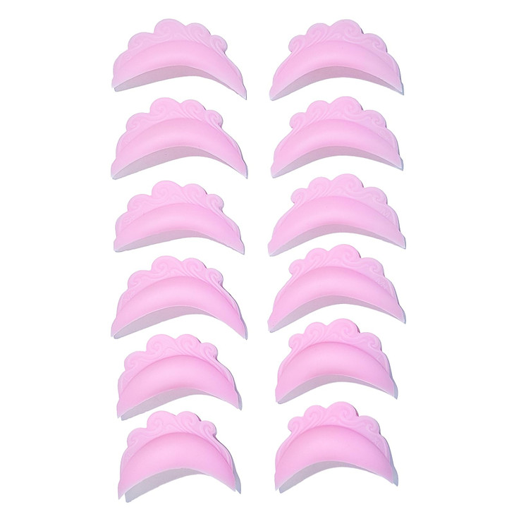 Libeauty Lash Lift Shield Lash Perm Pads 12 Pcs Open Eye Eyelash Perming Curler Reusable Eyelash Pads Lifting Rods Pro And Beginners Pink