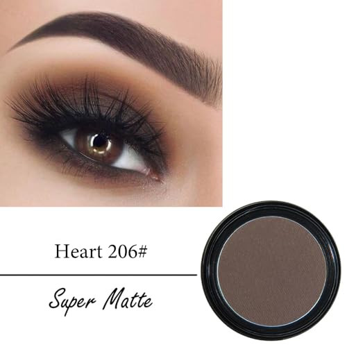 Mysense Matte Dark Brown Single Eyeshadow Palette Pressed Powder Eye Shadow Makeup High Pigment Long Lasting Vegan And Cruelty Free 206