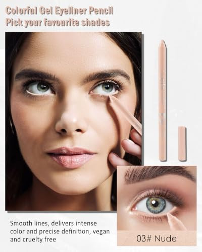 Nude Waterline Eyeliner Gel Waterproof Eye Liner Pencils For Older Women