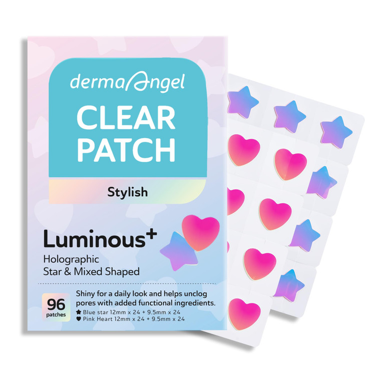 Star Pimple Patches For Face Cute Acne Patches With Salicylic Acid Cica And Tea Tree Oil 96 Holographic Star Moon Heart Butterfly Patches 7X