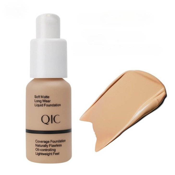 Qic Waterproof Matte Concealer Bb Liquid Foundation Cream Oil Control Hydrating Foundation Buff 104