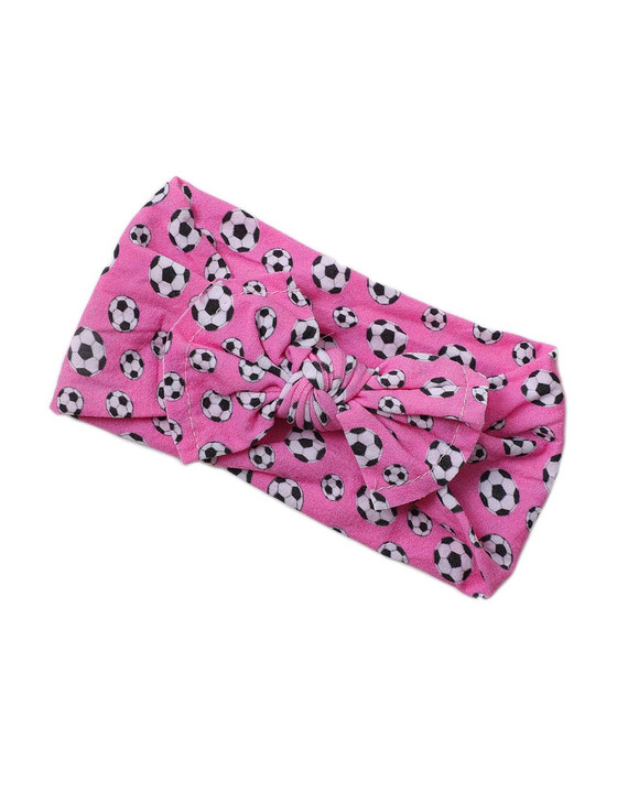 Bbtdin Baby Girls Soccer Headband Turban Infant Football Hairband Bowknot Newborn Soccer Bow Headwarp Btb10 A3