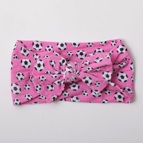 Bbtdin Baby Girls Soccer Headband Turban Infant Football Hairband Bowknot Newborn Soccer Bow Headwarp Btb10 A3