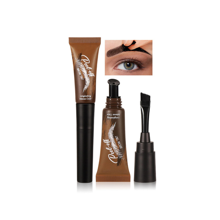 Dlzzrs Peel Off Eyebrow Gel Temporary Eyebrow Tint With 150 Degree Small Curved Tray Sweatproof And Waterproof Brow Gel Natural Eye Makeup