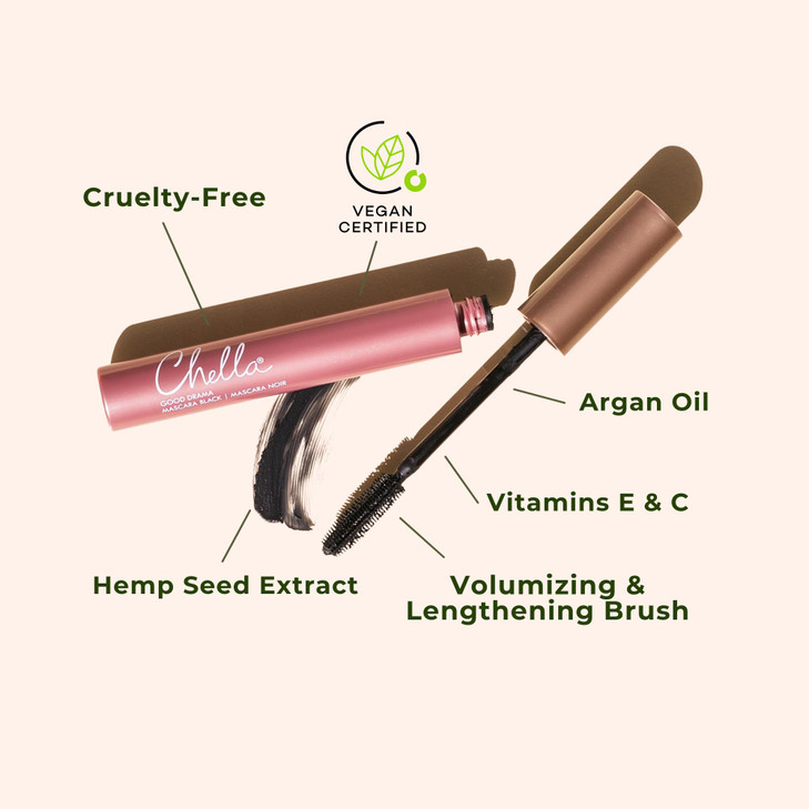 Chella Good Drama Vegan Mascara 0.33 Fl. Oz Black