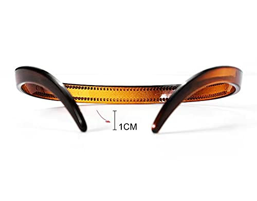 Bikczewin 2Pcs Plastic Flex No Pressure Headbands Teeth Comb Skinny Hair Loop For Women Girls With Glasses