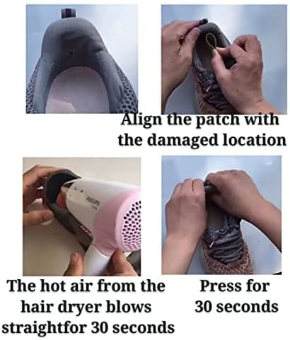 Sneaker Toe Heel Prevention Repair Shoe Hole Toeburst Patch Insert Wear Self Adhesive 1Pairs Of Black And 1 Pair Of White