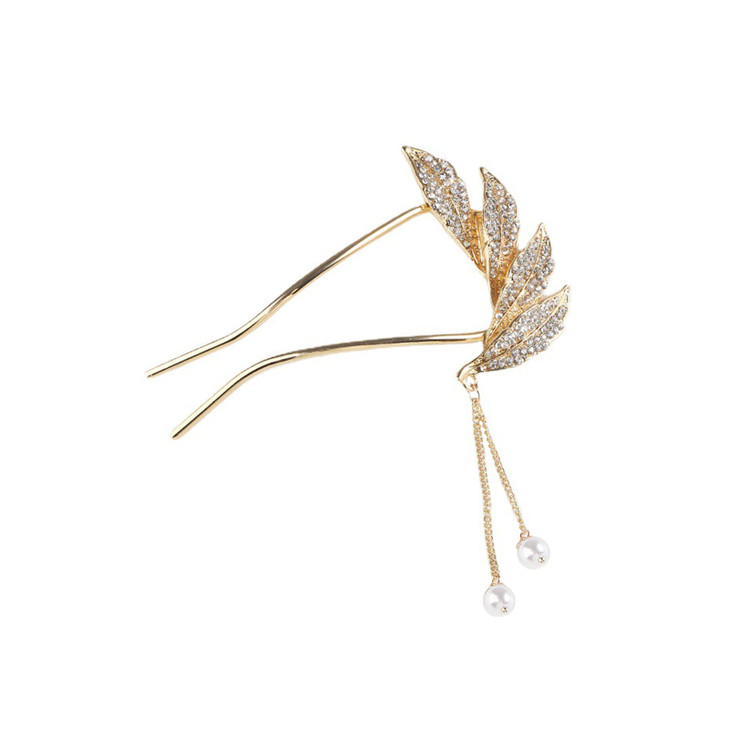 T Miles Golden Wing Tassel U Shaped Hairpin Ball Head Hair Curler Forks Hairstyle Chignon Hairpin For Women And Girls