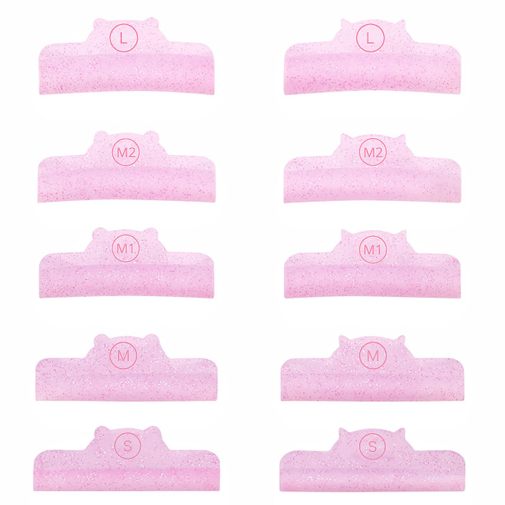 Liber Beauty Eyelash Lift Pads Eyelash Makeup Pads For Lash Lamination Supplies Curler Eyelash Perm Rods 5 Size Salon Eyelash Tools Pink U