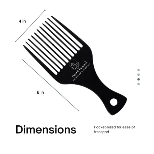 Beardbonnet Sandalwood Wooden Beard Pick Plus Hair Detangle For Women And Men Natural Anti Static Wood For Detangling And Styling Wet Or Dry