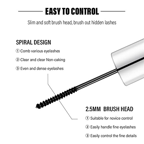 Honey Whisper 4D Mascara For Fine Short Eyelash Waterproof Extra Long Lash Eyelashes Voluminous Eyelashes Long Lasting Smudge Proof Black