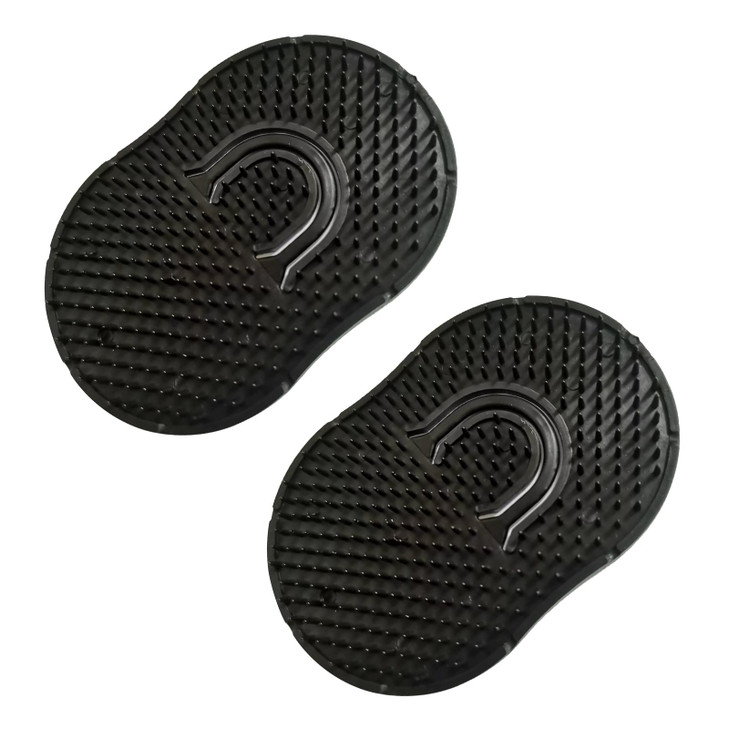 Soft N Style 2 Packs Pocket Palm Combs Shampoo Comb Massager Hair Brush Comb Scalp Massager Brush Comb Wave Brush Palm Hair Brush Black