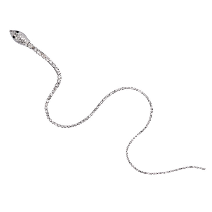Rhinestone Hair Chains Shiny Punk Tassel Hair Clips Snake Shape Sparkle Crystal Decorative Chain Ponytail Headpieces Nightclub Prom