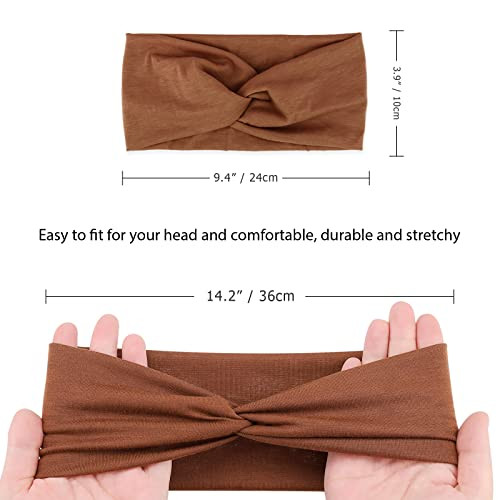 Aqokka Elastic Knotted Headbands For Women Criss Cross Head Bands For Women S Hair Non Slip Boho Wrap Twisted Hair Accessories