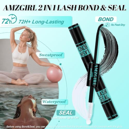 Amzgirl Black Bond And Seal Lash Glue Waterproof Lash Cluster Glue