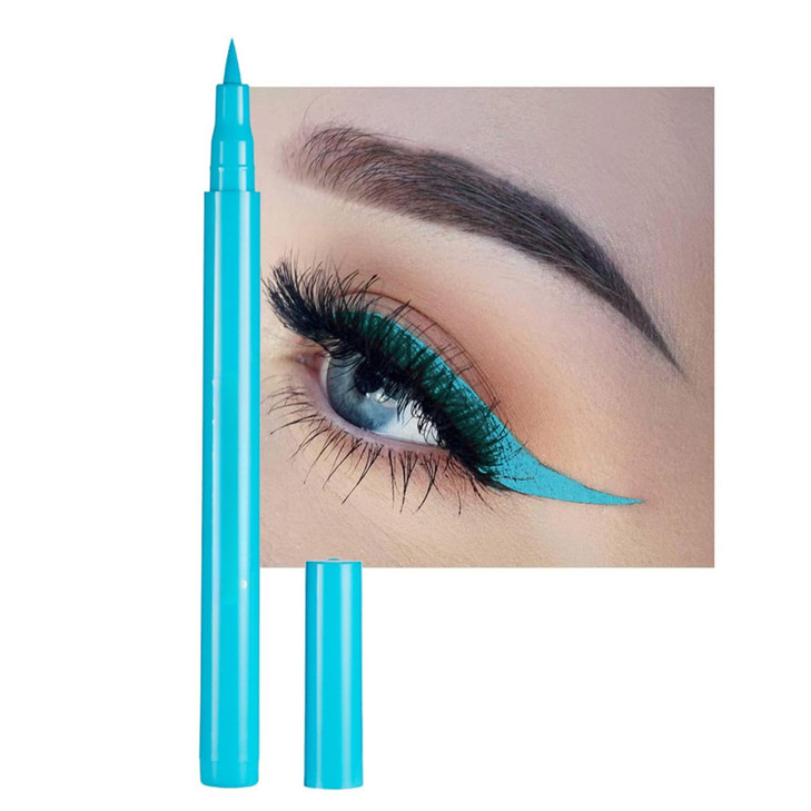 Liquid Vegan Eyeliner Colorful Neon Eyeliner Pencil Long Lasting Waterproof Smudge Proof Sharp Tip Quick Dry Easy Cleansing Makeup Gift For