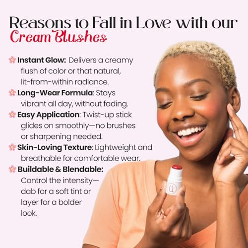 Fairy Cream Blush Stick 3 In 1 Cheeks Lips And Eyes Dewy Shimmer Finish