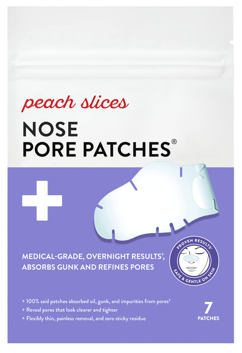 Peach Slices Nose Pore Patches 7 Ct Overnight Blackhead Remover Pore Strips Absorbs Gunk Thin Flexible And Painless Hydrocolloid Patches