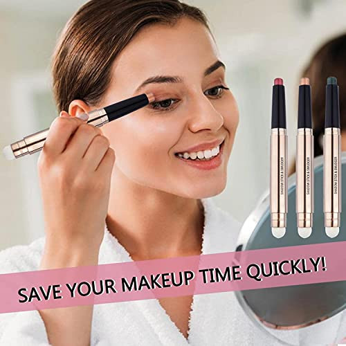 Saubzean Light Gold Eyeshadow Stick Makeup Waterproof Hypoallergenic Long Lasting Crayon Glitter Primer Palette Shimmer Eyeliner Pen With