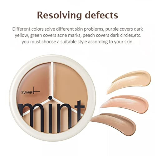 Tri Color Concealer Make Up Foundation For Dark Skin Full Coverage Cover Spots Acne Marks Highlight Contours Waterproof Long Lasting Palette