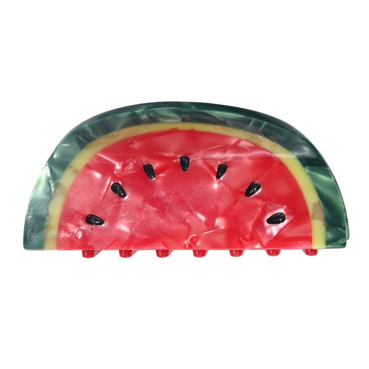 Cute Fruit Watermelon Hair Claws And Clips Fashion Summer Barrettes Acetate Claws For Thin Medium And Short Hair Hair Accessory Gifts