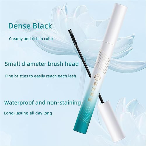 Ultra Fine Brush Black Mascara For Tiny And Lower Eyelashes Small Soft Brush No Clumping Waterproof Lengthening 1 Pcs