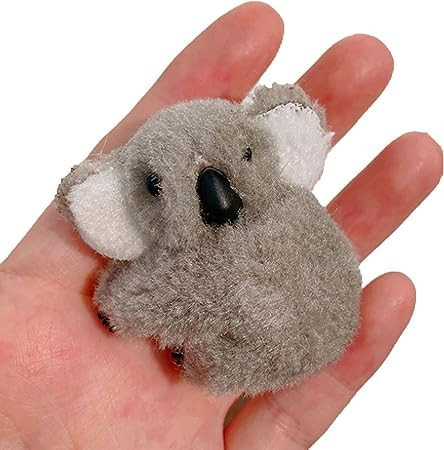 Grey Plush Koala Hair Clips Cute Stuffed Hair Claw Bangs Clip Ponytail Decor Cartoon Hairpin Mini Hair Jaw Barrettes For Girls Women
