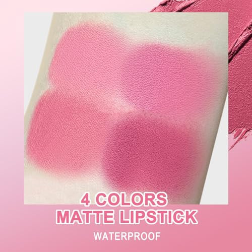 Boobeen Lipstick Crayon Lip Gloss Makeup Lasting Matte Velvet Multi Color Lipstick Pencil Crayon Lip Stick Set Gifts For Girls And Women 4
