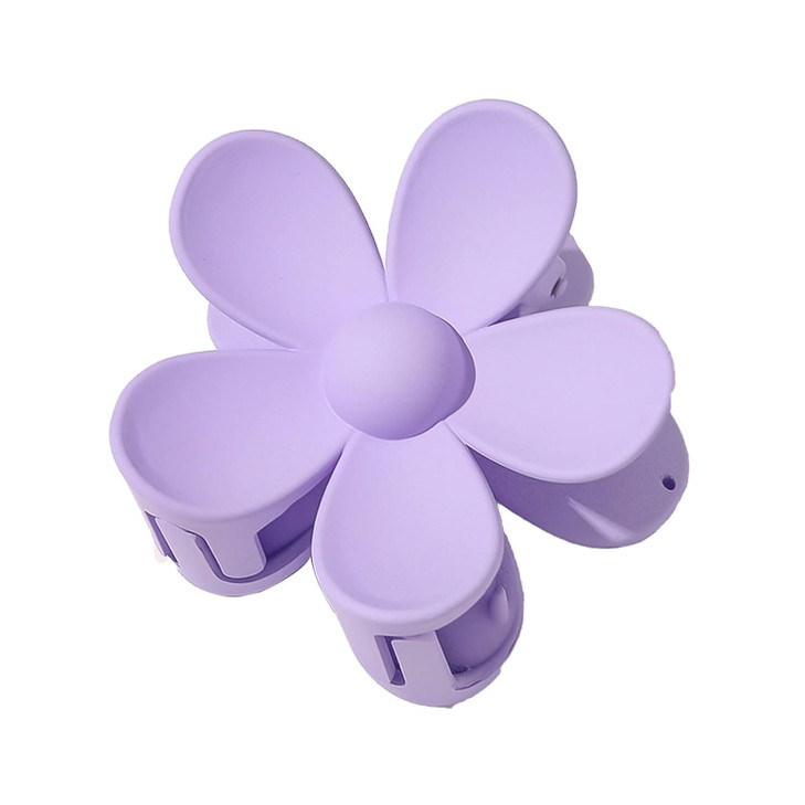 1Pc Purple Hair Claw Clips Flower Shaped Plastic Jaw Anti Scratch Smell Less Useful Hold Tightly Purple Clips And Barrettes Hair