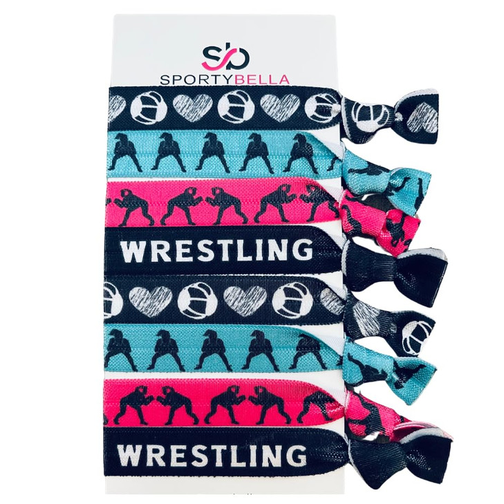 Sportybella Wrestling Hair Ties No Crease Hair Elastics Wrestler Gift