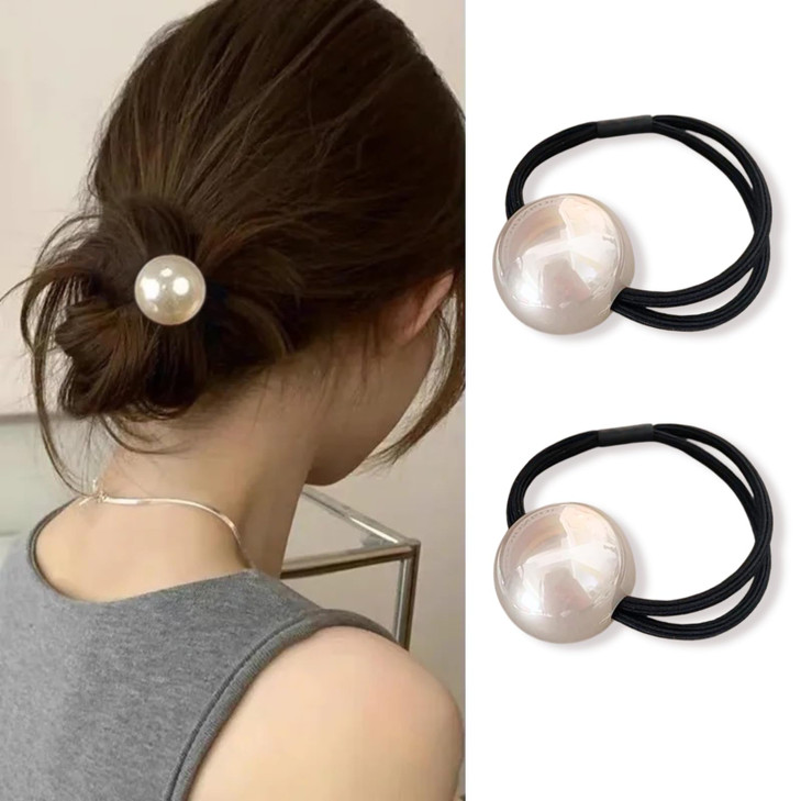 French Pearl Scrunchies Elegant Elastic Hair Ties And Accessories For Women S Thick Hair High Ponytails And Girls