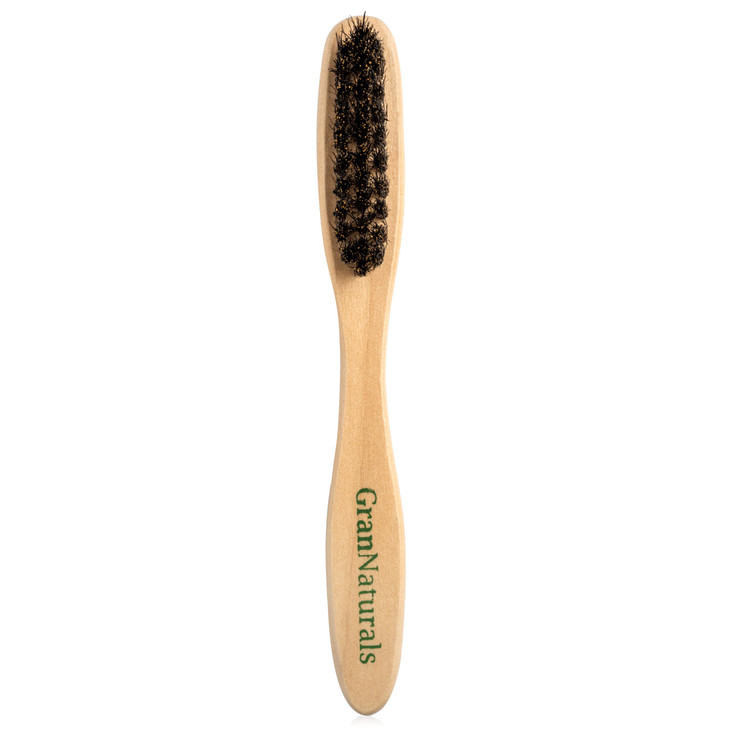 Grannaturals Teasing Boar Bristle Brush For Slicking Back Hair Smoothing Ponytail Bun Backcombing Edge Control And Hair Sectioning Wooden