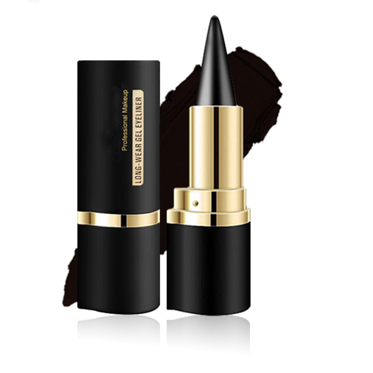 Yeuxtty Black Gel Eyeliner Pencil Waterproof Smudge Proof Eye Liner Pen Cat Eye Black Smokey Eye Liners Eyeshadow Sticks Halloween Makeup