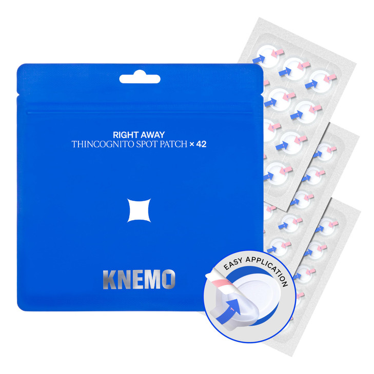 Knemo Right Away Thincognito Invisible Spot Patch Absorbing Hydrocolloid Pimple Patch For Face Blemishes Zits Acne Breakouts Spot Treatment