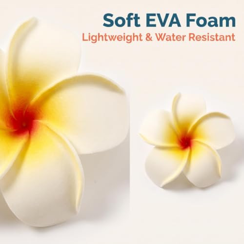 10 Pcs Multicolor Hawaii Plumeria Flower Clips Hawaiian Hair Barrettes Beach Party Hair Clips Artificial Tropical Flower Hairpins For Beauty