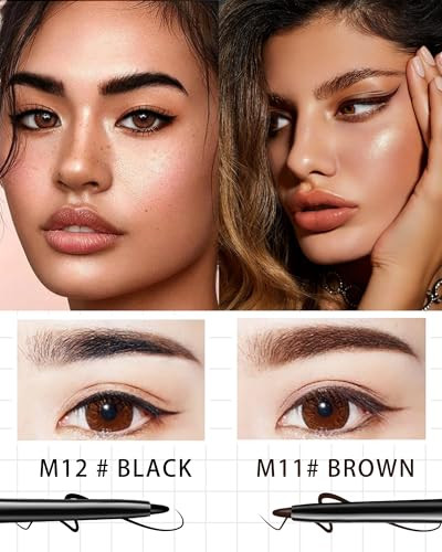 Matter Eyeliner Makeup Kit Black Brown Gel Eyeliner Set For Mature Women
